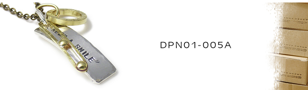 DPN01-005A真鍮シルバーネックレス：メンズorLady's