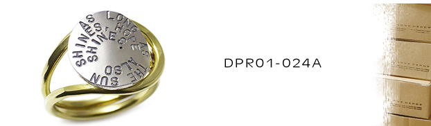DPR01-024A真鍮シルバーリング：メンズ＆lady's