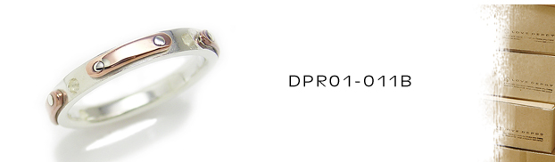 DPR01-011B銅シルバーリング：メンズ＆lady's