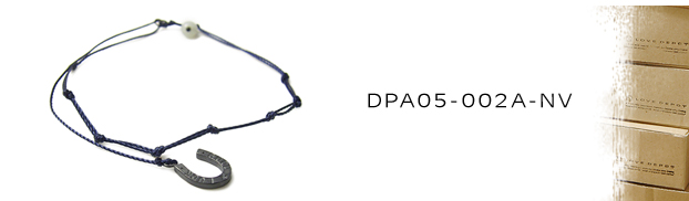 DPA05-002A-NV馬蹄＆天然石＆紐コードアンクレット：メンズ＆lady's