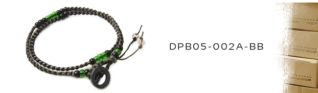 DPB05-002A-BB2重巻き紐コードブレスレット：メンズ＆lady's