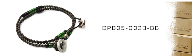 DPB05-002B-BB2重巻き紐コードブレスレット：メンズ＆lady's
