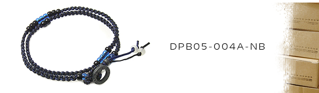 2重巻き紐コード刻印ブレスレットDPB05-004A-NB：メンズ＆レディース