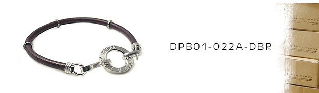 刻印＆本革ブレスレットDPB01-022A-DBR：メンズ＆lady's