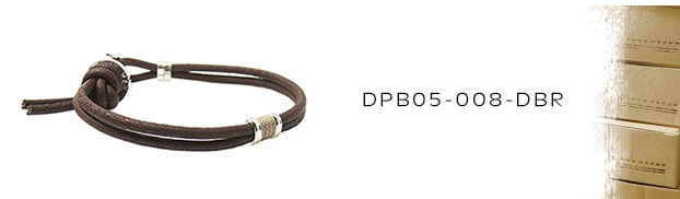 刻印＆本革ブレスレットDPB01-008-DBR：メンズorレディース